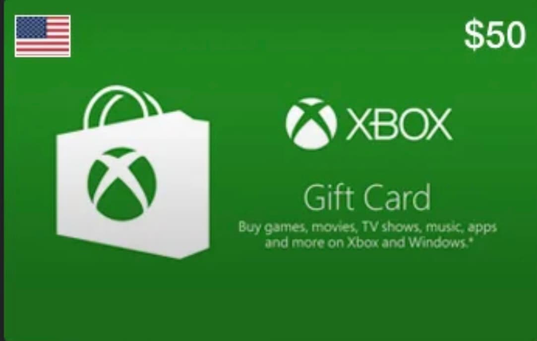 XBOX Live Gift Card 50 USD/US Dollars/$ for USA product image